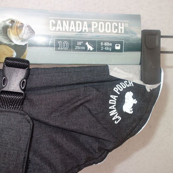 NEW Canada Pooch GRAY Expedition Dog Coat Fleece-Line Jacket 5-8 lbs 10" - Picture 2 of 6